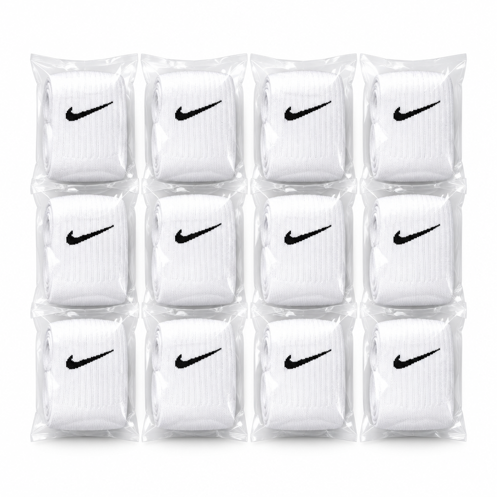 Calcetas Nike Blancas — Enrolladas en celofán