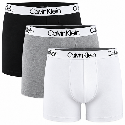 Pack 3 Boxers Calvin Klein — Negro, Gris y Blanco