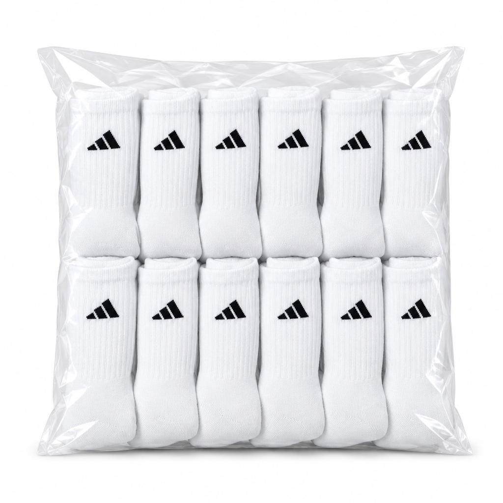 Pack Docena Calcetas Adidas — Bolsa Celofán sin listón
